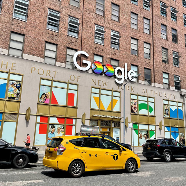 Google New York Pride Signage Now Up