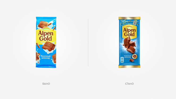 Alpen Gold провёл редизайн упаковки