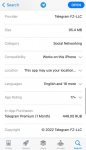 Telegram опубликовал в App Store стоимость платной подписки — 449 рублей в месяц