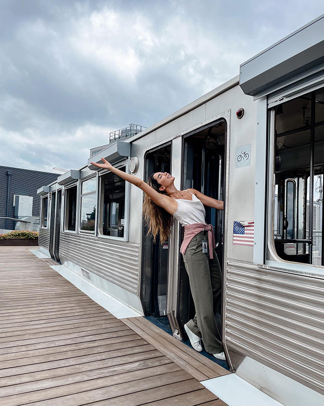 Outside Of The Google Chicago Subway Cars