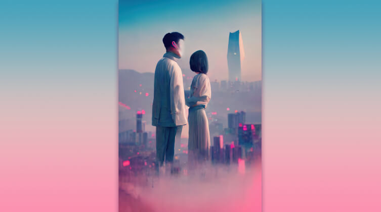 Нейросеть сгенерировала постер корейского сериала, который вышел на телеканале «Суббота!»