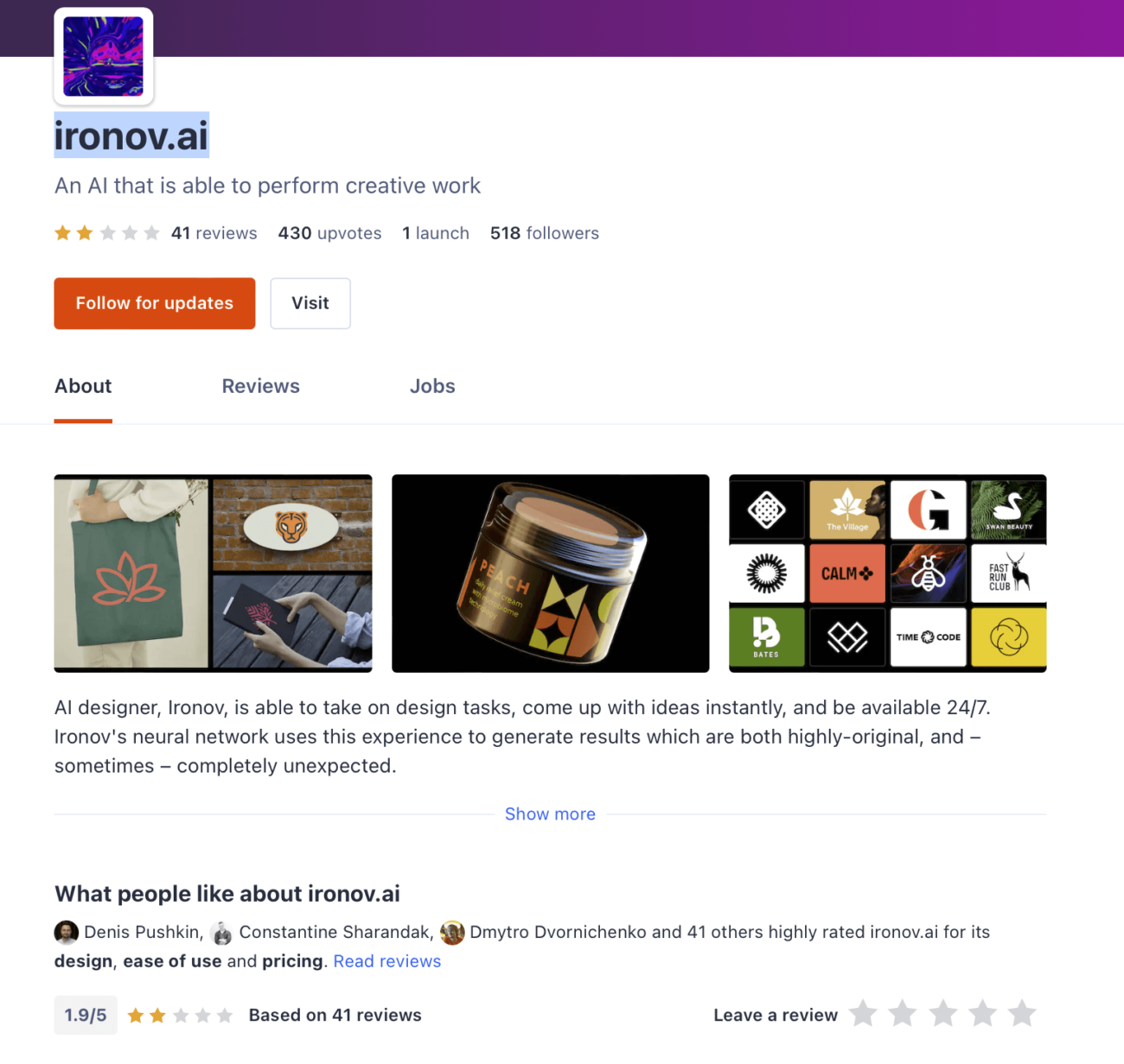 Нейросеть «Николай Иронов» добавили на ProductHunt — из-за мнения Лебедева о ситуации в Украине её оценку снизили до 1,9