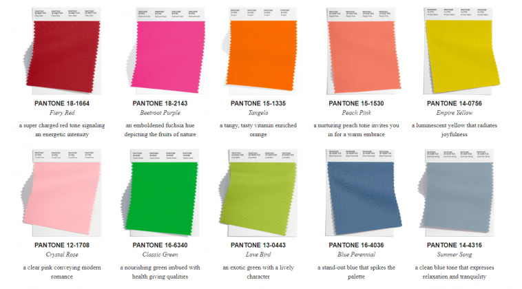 Pantone объявил цвета весенне-летнего сезона 2023 года