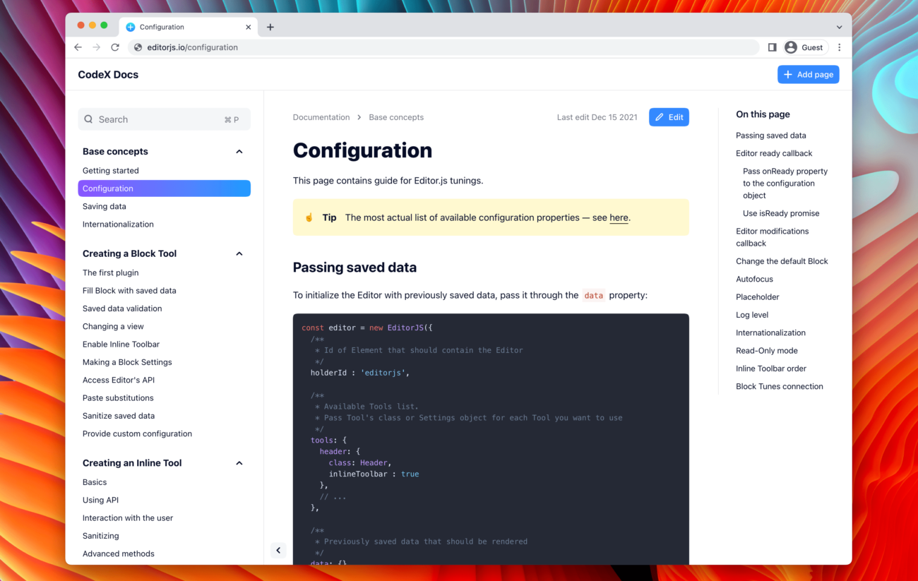 CodeX Docs — open-source приложение для документации