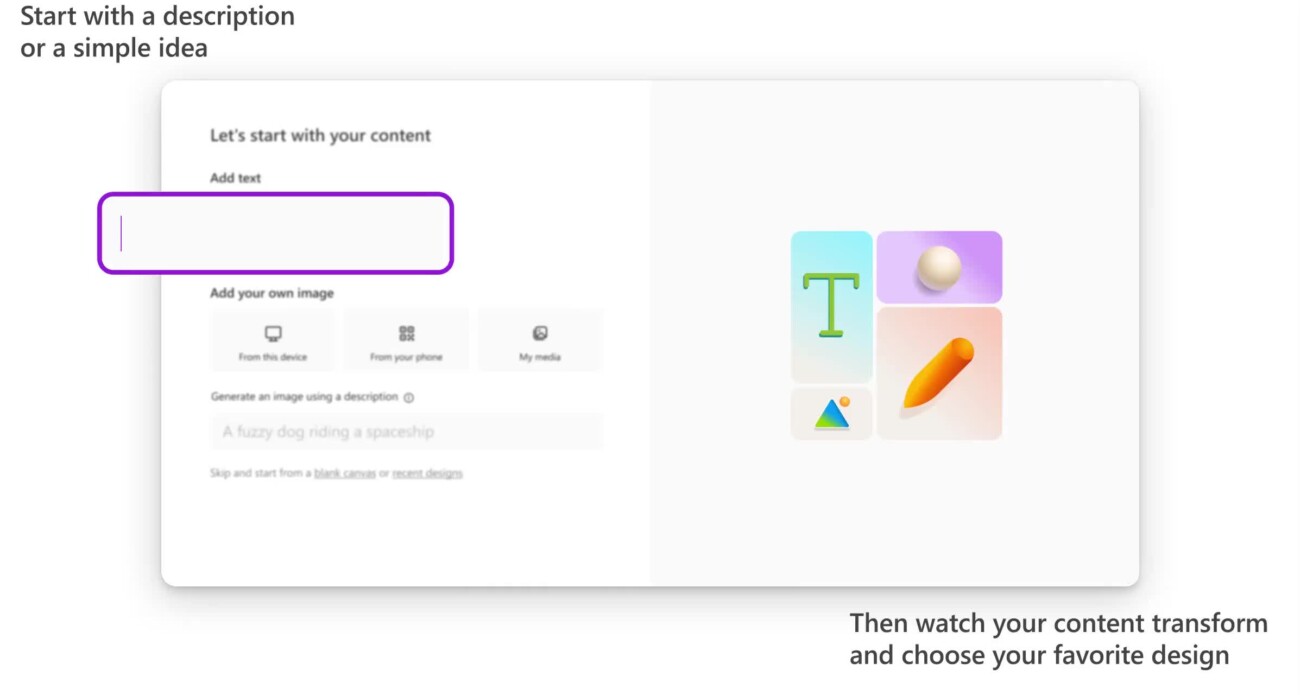 Microsoft представила приложение для графических дизайнеров Designer — с интеграцией с DALL-E 2 от OpenAI