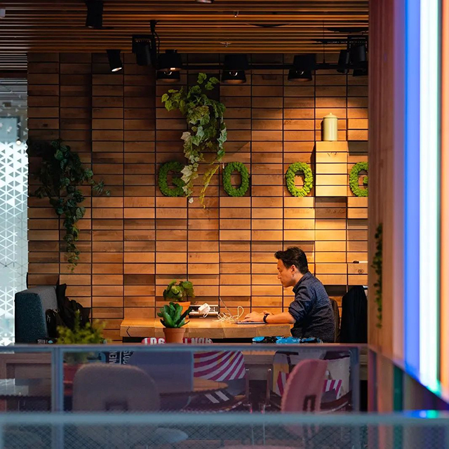 Organic Looking Google Amsterdam Cafe