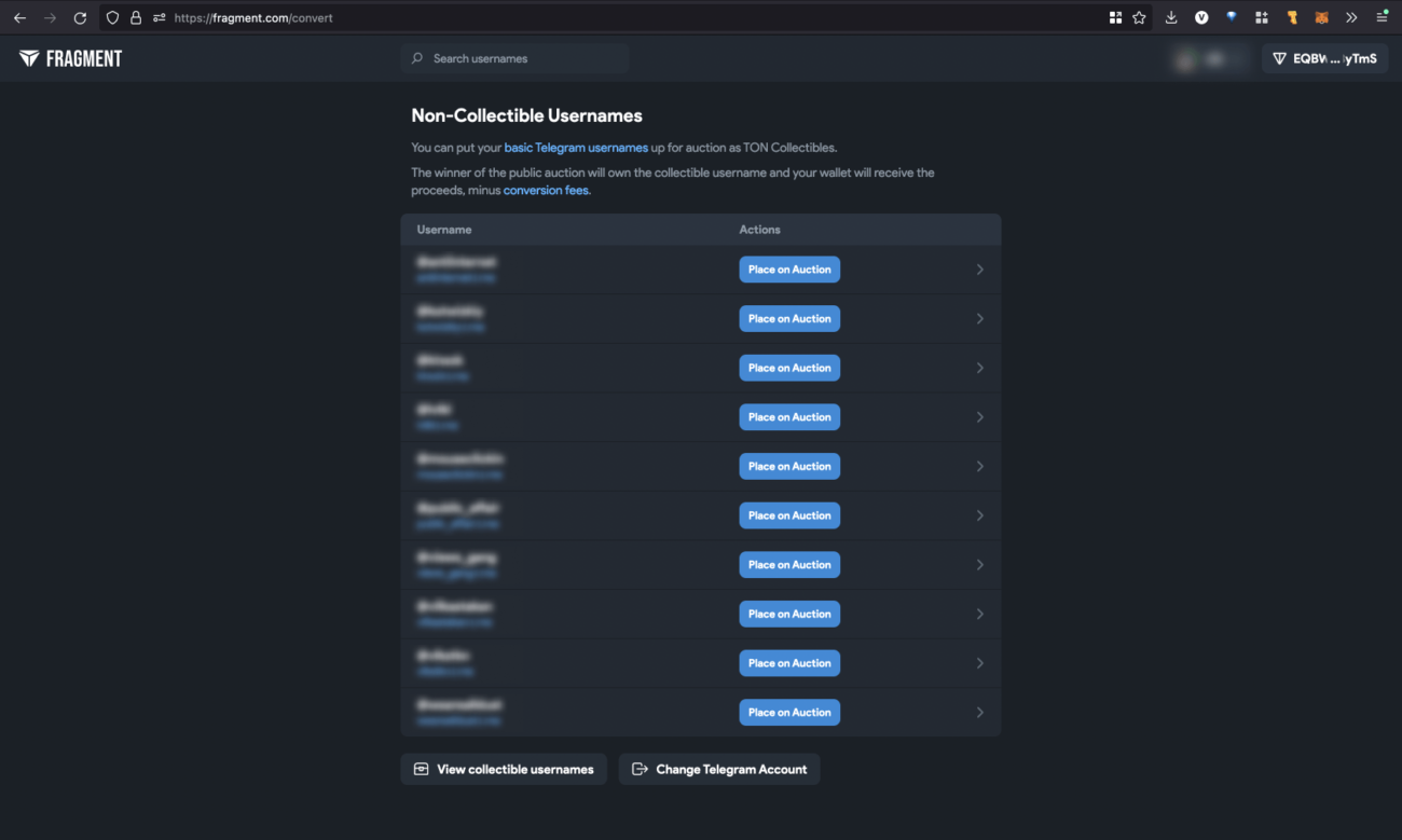 На аукционе Fragment, где продаются Telegram-никнеймы вроде @apple и @delivery, теперь можно выставить свои ники