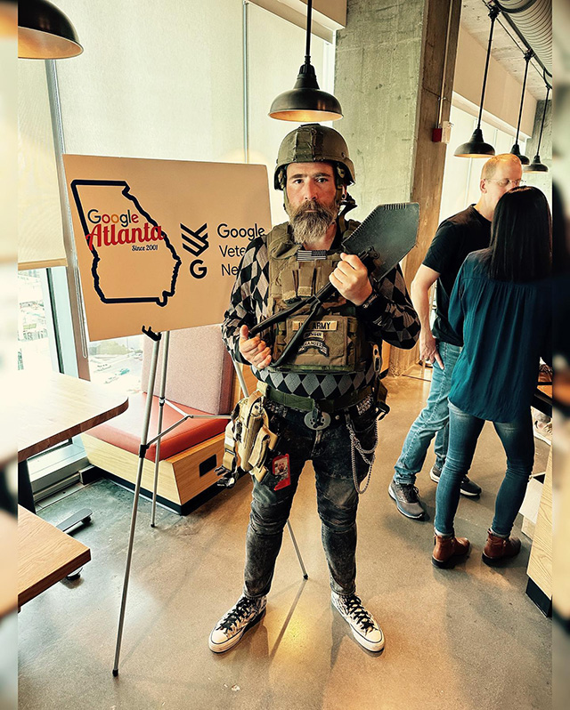 Google Army Veteran Suited Up