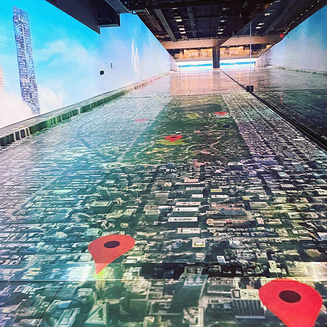 Massive Google Maps Hallway At Pier 57