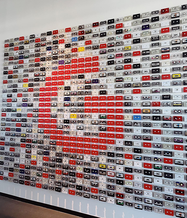 Google Cassette Tapes Wall