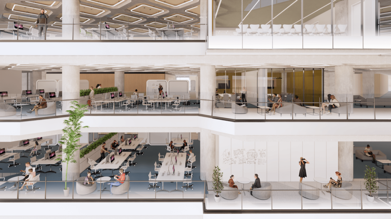 «Яндекс» показал, как будет выглядеть новый офис в Москве — с баскетбольным залом, бассейном и магазином мерча