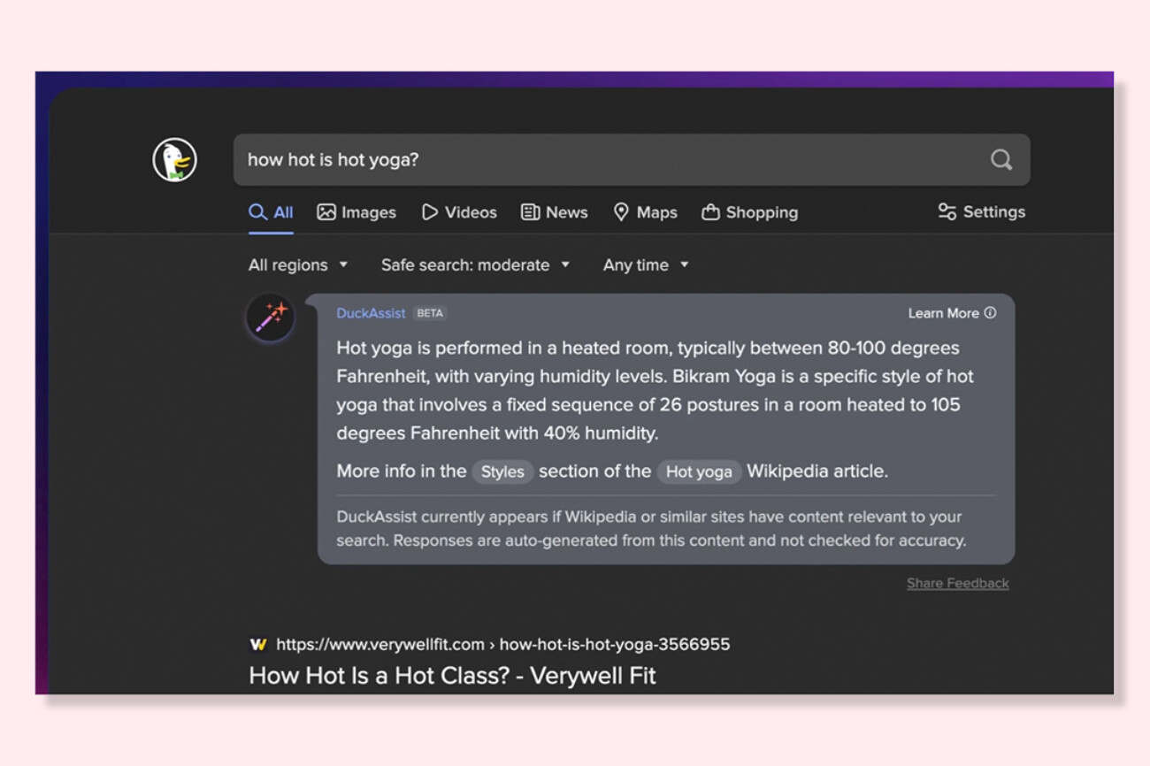 Поисковик DuckDuckGo добавил инструмент на основе ChatGPT для быстрых ответов