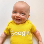 Google Yellow Onesie With Baby