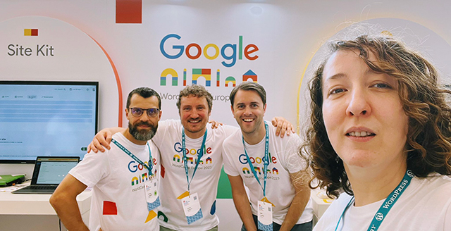 Google Site Kit Booth At WordCamp Europe Conference With Familiar Faces