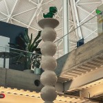 LEGO Dinosaur Enclosed In Podium Casing At Google Office
