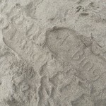 Bing Logo In Beach Sand From Flip Flops