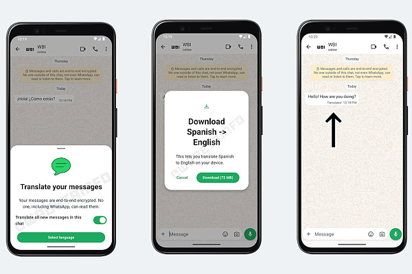 WhatsApp для Android тестирует функцию перевода сообщений на другие языки