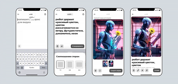 Яндекс запустил улучшенную версию YandexART для генерации коротких видео